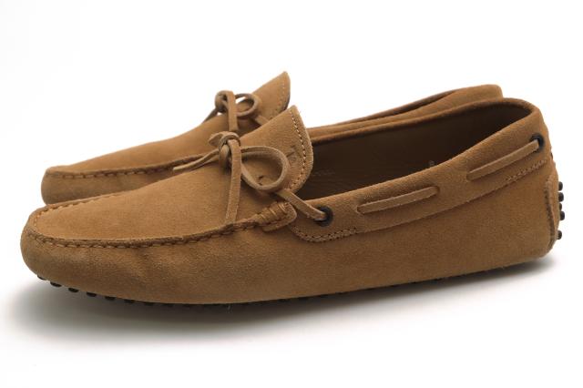 ○トッズ TOD'S カーフスエード 牛革 ドライビングシューズ XXM0GW05470RE0 MOCASSINO GOMMINI ゴンミーニ タッセルローファー型 中古