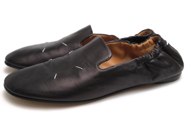 ○マルタンマルジェラ マルジェラ Maison Martin Margiela カーフレザー 牛革 スリッポン S58WR0093 PR869 Kiki Leather Slip-On L 中古