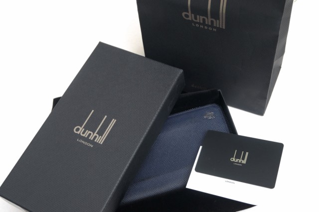 ○ダンヒル Dunhill 牛革 カーフ 長財布 L2X218A BOURDON ボードン 小銭入れあり ラウンドジップ ラウンドファスナー メンズ 【中 中古