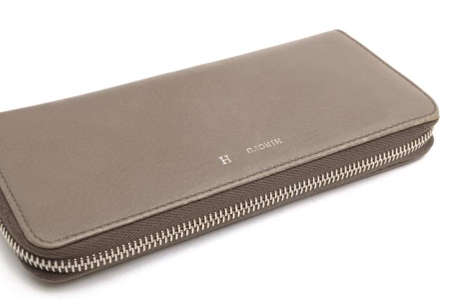 ○ヒロフ HIROFU 牛革 長財布 小銭入れあり シボ革 シュリンクレザー ラウンドジップ ラウンドファスナー レディース 【中古】 中古_2