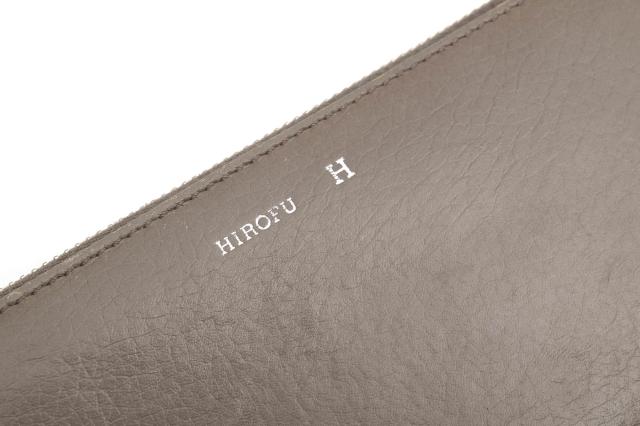 ○ヒロフ HIROFU 牛革 長財布 小銭入れあり シボ革 シュリンクレザー ラウンドジップ ラウンドファスナー レディース 【中古】 中古_4