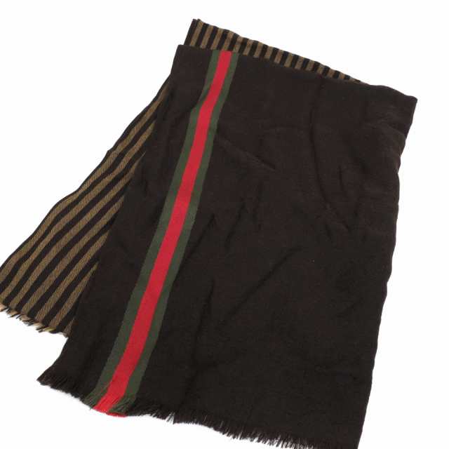 ○グッチ GUCCI 国内正規品 トリコカラー マフラー/ストール 319967 46671 2079 GG柄 メンズ 【中古】 中古