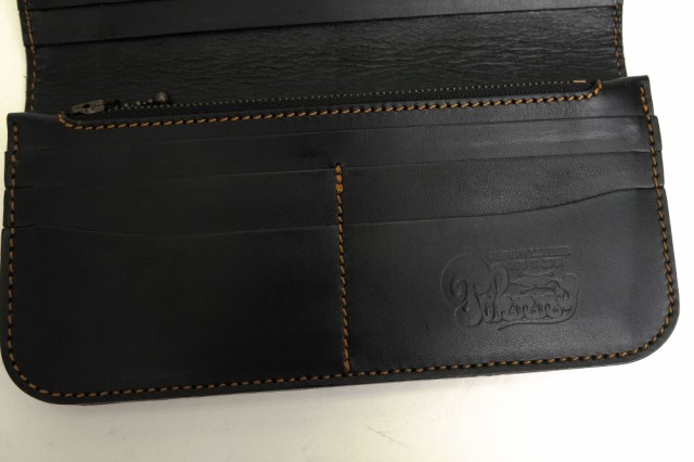 ○ジョニーレザー JOHNNY LEATHER 牛革 エレファントレザー 栃木レザー 長財布 JBJ-D-1st ELEPFANT LEATHER  小銭入れあり 二つ折り 中古｜au PAY マーケット