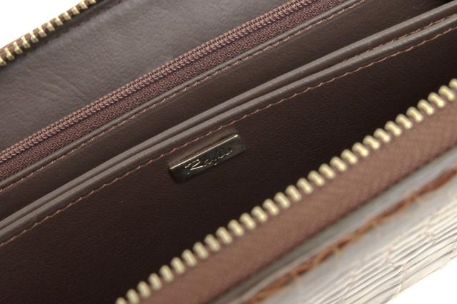 ○ラフロ Raflo シャイニング クロコダイル 長財布 小銭入れあり ラウンドジップ ラウンドファスナー クロコ型押し メンズ 【中古 中古_5