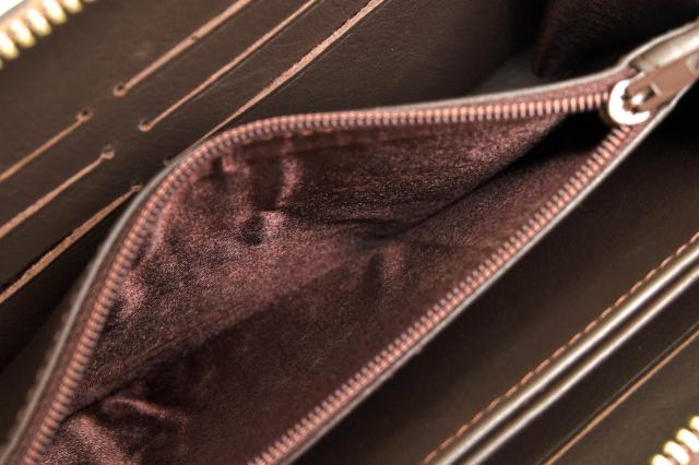 ○ラフロ Raflo シャイニング クロコダイル 長財布 小銭入れあり ラウンドジップ ラウンドファスナー クロコ型押し メンズ 【中古 中古_6