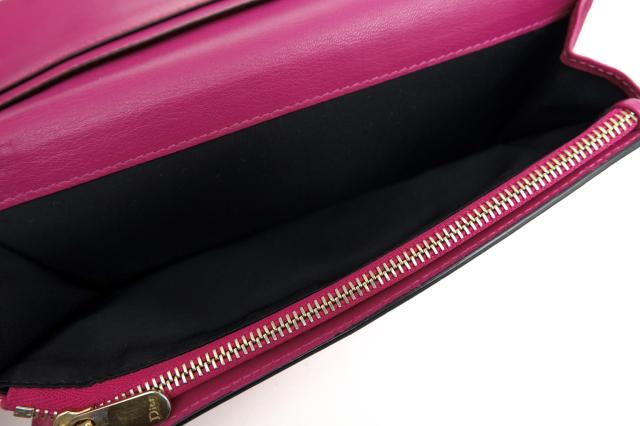 ○クリスチャンディオール Christian Dior 牛革 カーフ 長財布 02-LU-0113 内側ピンク 小銭入れあり レディース 【中古】 中古_6