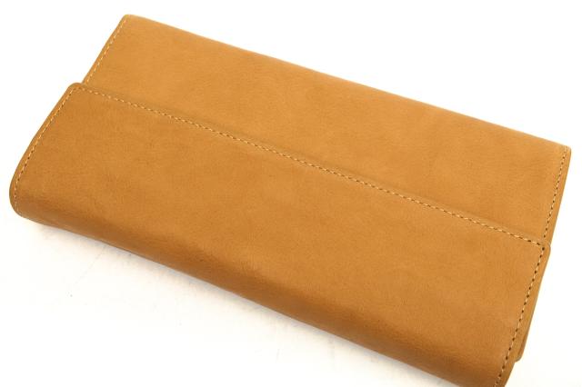 ○パトリックステファン PATRICK STEPHAN カウハイド 牛革 長財布 191AWA11 Leather long wallet bellows フラップ式 小銭入れあり 中古_3