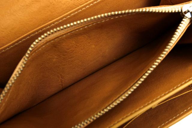 ○パトリックステファン PATRICK STEPHAN カウハイド 牛革 長財布 191AWA11 Leather long wallet bellows フラップ式 小銭入れあり 中古_7