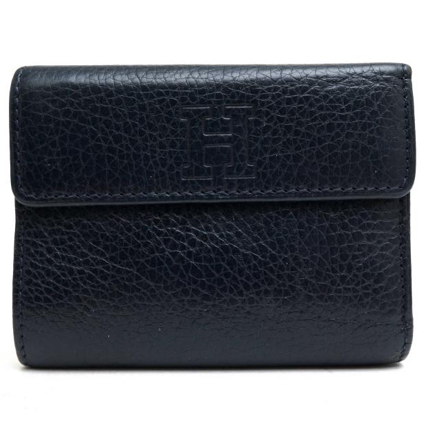 ○ヒロフ HIROFU 牛革 財布 Hロゴ 小銭入れあり 三つ折り ユニセックス 男女兼用 レディース 【中古】 中古