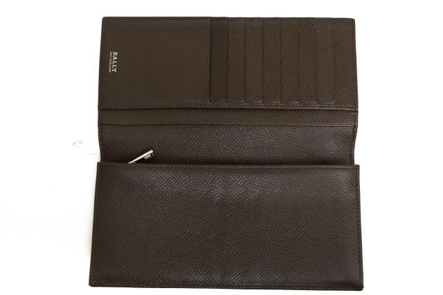 ○バリー BALLY グレイン型押しカーフレザー 子牛革 長財布 BALIRO.B 