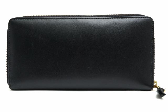 ○コムデギャルソン COMME des GARCONS 牛革 カウハイド 長財布 SA0110 CLASSIC PLAIN 小銭入れあり 定番 ラウンドジップ ラウンド 中古