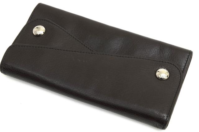 ○トッズ TOD'S 牛革 カーフ 長財布 フラップ式 小銭入れあり シボ革 シュリンクレザー メンズ 【中古】 中古の通販は