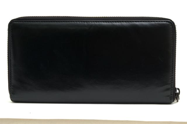 ○コムデギャルソン COMME des GARCONS 牛革 カーフ 長財布 SA0110VB VERY BLACK 小銭入れあり ラウンドジップ ラウンドファスナー 中古