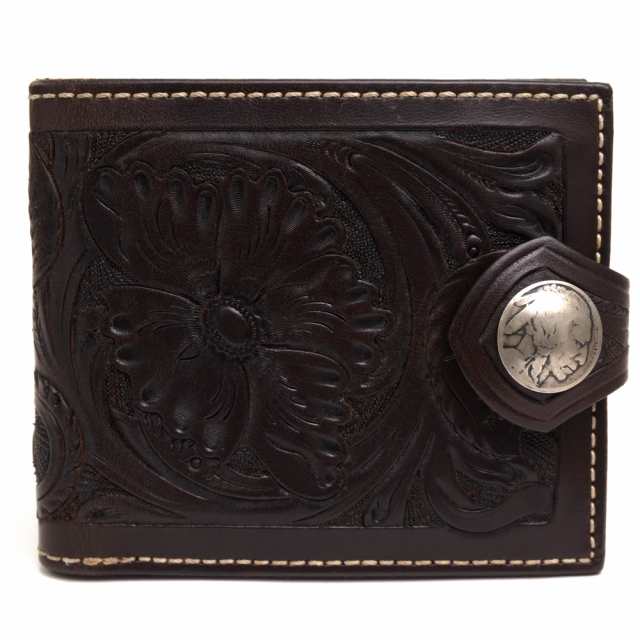 ○ファニー FUNNY ツーリングレザー 牛革 財布 COIN HEAD BILLFOLD NORMAL FLAP CRAFT L コインヘッド ビルフォード ノーマルフラ 中古