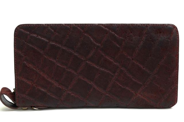 ○ケイシイズ KC's エレファント 象革 ローグス ROGUES別注 長財布 K475 小銭入れあり ラウンドジップ ラウンドファスナー メンズ  中古