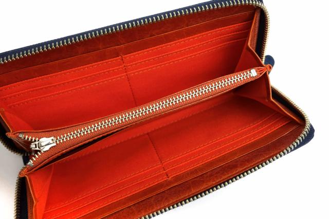 GANZO ボックスカーフ 長財布 型押し GANZO ボックスカーフ 長財布 型押し