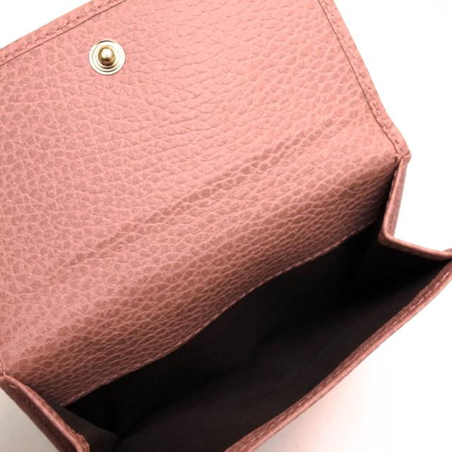 ○グッチ GUCCI 牛革 カーフ 財布 806215924 ホック式 二つ折り 小銭入れあり シボ革 シュリンクレザー レディース 【中古】 中古_7