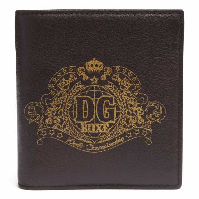 ○ドルガバ DOLCE＆GABBANA 牛革 カーフ 財布 BP0438 A1626 PORTAFOGLI FASHION BELUKA LAVA 小銭入れあり 二つ折り メンズ 【中古 中古