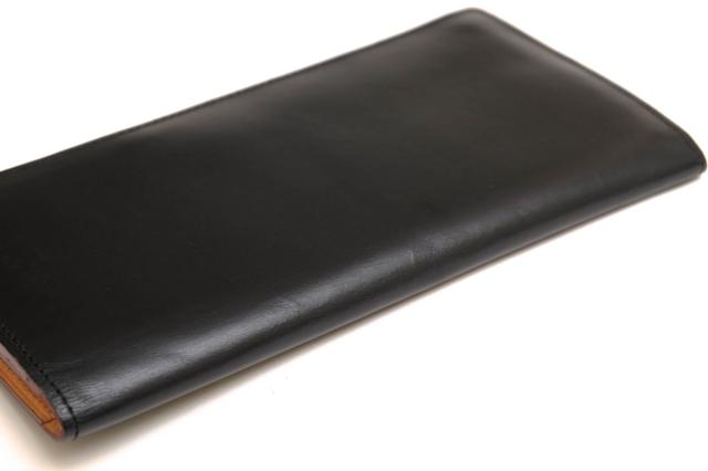○ガンゾ GANZO 英国ジェイ＆イー セジュイック社ブライドルレザー 牛革 長財布 58274 BRIDLE '07 小銭入れなし 札入れ 二つ折り 中古_2