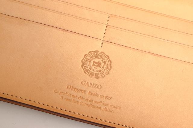 ○ガンゾ GANZO 英国ジェイ＆イー セジュイック社ブライドルレザー 牛革 長財布 58274 BRIDLE '07 小銭入れなし 札入れ 二つ折り 中古_5