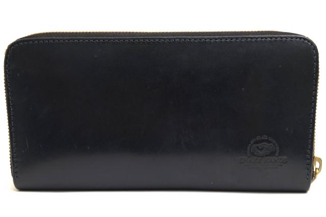 ○シェイクハンズ SHAKE HANDS イタリア産サドルプルアップレザー 牛革 長財布 SHLW-due 小銭入れあり ラウンドジップ ラウンドフ 中古_1