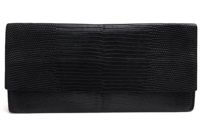 ○ファーロ FARO 内側カーフ 牛革 長財布 FRO616228 SALICE LIZARD サリーチェ リザード  小銭入れなし 札入れ メンズ 【中古】 中古