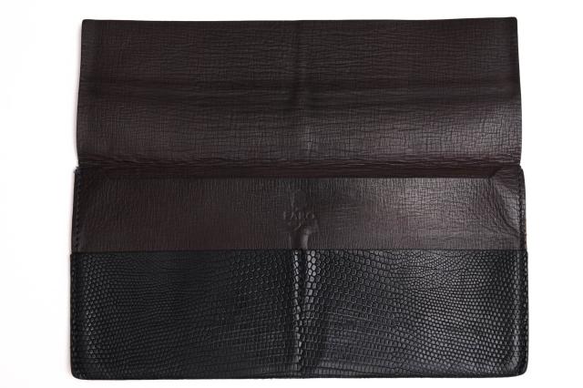 ○ファーロ FARO 内側カーフ 牛革 長財布 FRO616228 SALICE LIZARD サリーチェ リザード 小銭入れなし 札入れ メンズ 【中古】 中古