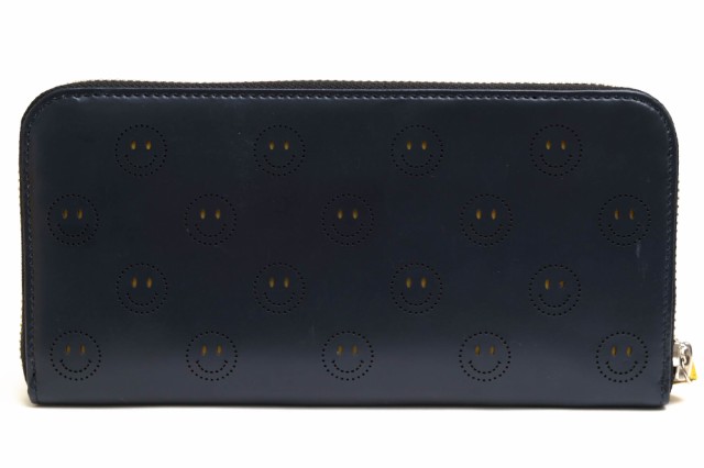 ○ポーター 吉田カバン PORTER STAND ポータースタンド 牛革 長財布 384-03039 SMILEY WALLET スマイリーウォレット  レーザー加工 中古｜au PAY マーケット