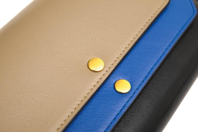 ○マルベリー MULBERRY 牛革 カーフ 長財布 フラップ式 小銭入れあり