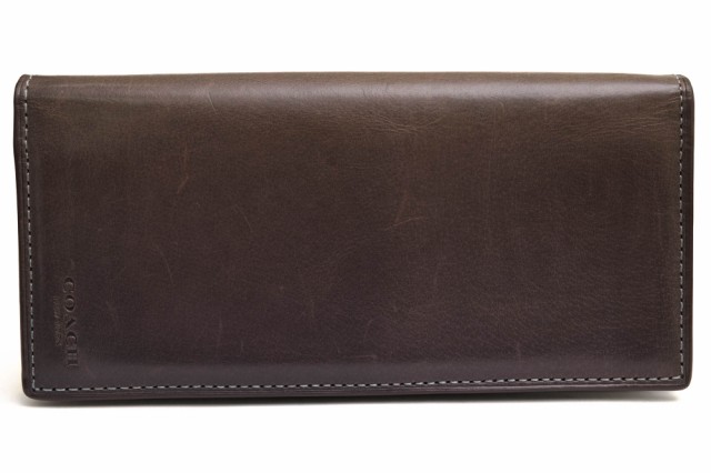 ○コーチ COACH ウォーターバッファローレザー 水牛革 長財布 F55249 Breast pocket wallet in water buffalo leather 小銭入れあ 中古