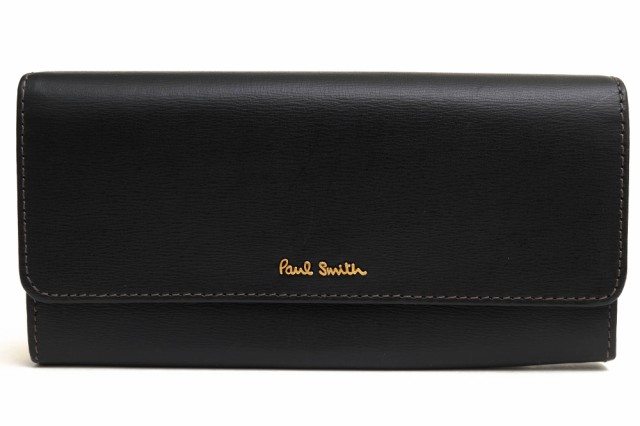 ○ポールスミス Paul Smith 牛革 長財布 インサイドストライプ 小銭入れあり メンズ 【中古】 中古