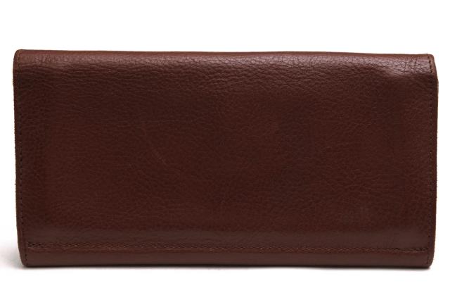 ○イルビゾンテ IL BISONTE 牛革 パケッタレザー 長財布 5412300340 PORTAFOGLIO 小銭入れあり 三つ折り ユニセックス 男女兼用 メ 中古