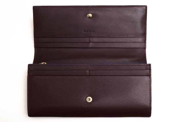 ○ポールスミス Paul Smith 床革 牛革 長財布 PWD276 Colored edge カラーエッジ フラップタイプ 小銭入れあり 二つ折り ユニセッ 中古_4