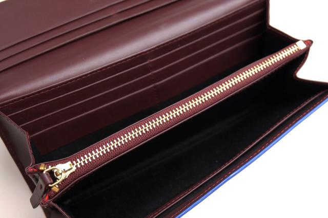 ○ポールスミス Paul Smith 床革 牛革 長財布 PWD276 Colored edge カラーエッジ フラップタイプ 小銭入れあり 二つ折り ユニセッ 中古_5