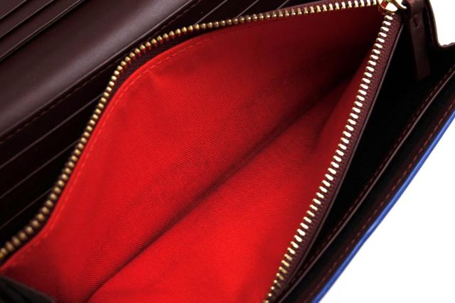 ○ポールスミス Paul Smith 床革 牛革 長財布 PWD276 Colored edge カラーエッジ フラップタイプ 小銭入れあり 二つ折り ユニセッ 中古_6