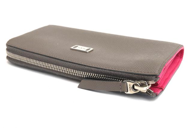 ○トッズ TOD'S グレイン型押し牛革 長財布 XAWDSRAD400TBB4Z06 DSR PF