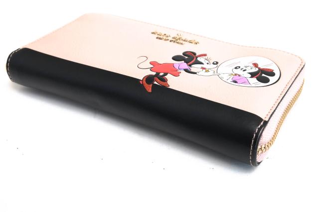 ○ケイトスペード Kate Spade ミニーマウス ディズニーコラボ グレインレザー 長財布 WLR00284 Disney Minnie Mouse Large Contine 中古_2