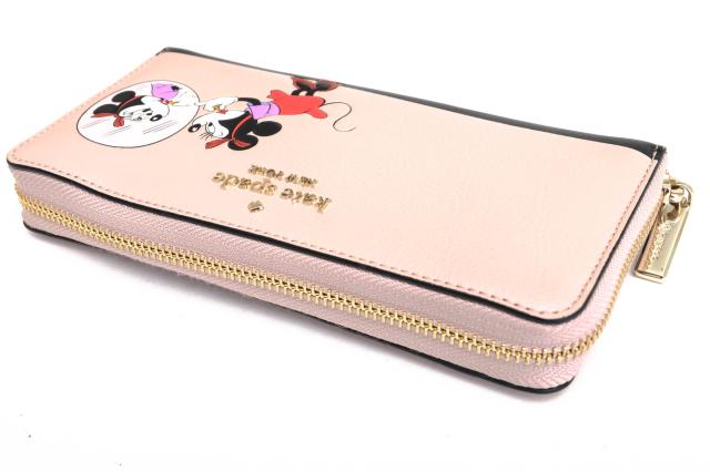 ○ケイトスペード Kate Spade ミニーマウス ディズニーコラボ グレインレザー 長財布 WLR00284 Disney Minnie Mouse Large Contine 中古_3