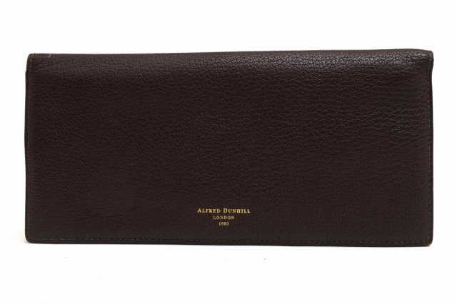 ○ダンヒル Dunhill 山羊革 ゴートスキン 長財布 L2WN16B GOAT 10CC COAT WALLET 小銭入れあり 二つ折り メンズ 【中古】 中古