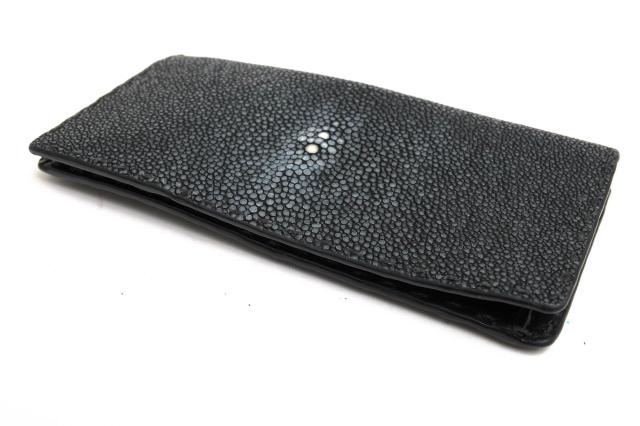 ○エルイーディーバイツ L.E.D.BITES スティングレイ エイ革 長財布 B-2341 RAY レイ 小銭入れあり 二つ折り メンズ 【中古】 中古