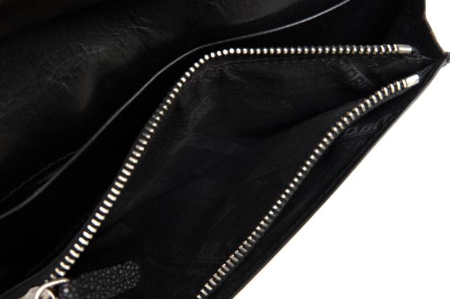 ○エルイーディーバイツ L.E.D.BITES スティングレイ エイ革 長財布 B-2341 RAY レイ 小銭入れあり 二つ折り メンズ 【中古】 中古