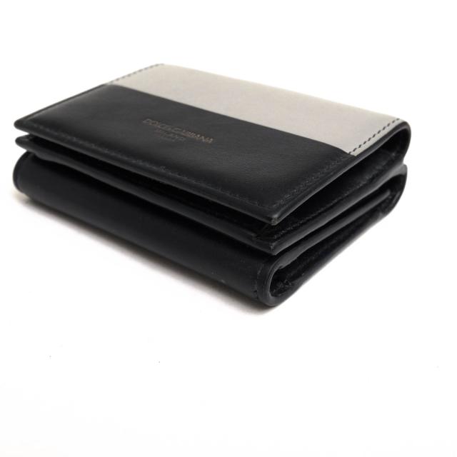 ○ドルガバ DOLCE＆GABBANA 牛革 カーフ 財布 AK960 BP2525 P.FOGLIO FRENCH FLAP 小銭入れあり 三つ折り バイカラー メンズ 【中 中古_2