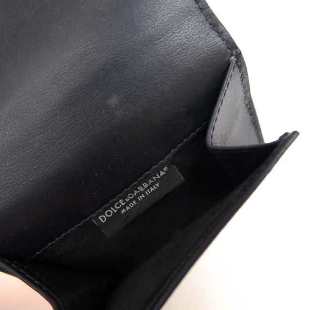 ○ドルガバ DOLCE＆GABBANA 牛革 カーフ 財布 AK960 BP2525 P.FOGLIO FRENCH FLAP 小銭入れあり 三つ折り バイカラー メンズ 【中 中古_6
