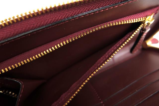 ○フェリージ Felisi エンボスレザー 牛革 長財布 1075/1/SA クロコ型押し L字ファスナー レディース 【中古】 中古