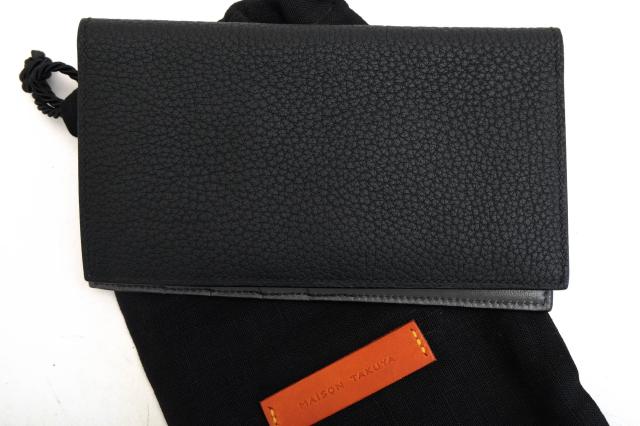 ○メゾンタクヤ MAiSON TAKUYA 独ペリンガー社ジャーマンシュランケンカーフ 牛革 長財布 小銭入れなし 札入れ シボ革 シュリンク  中古 ○メゾンタクヤ MAiSON TAKUYA 独ペリンガー社ジャーマンシュランケン