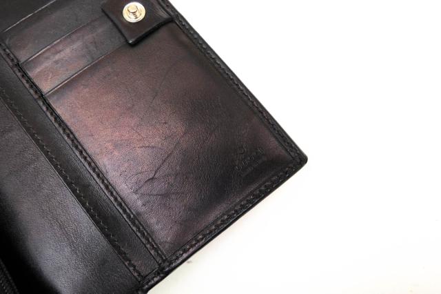 ○グッチ GUCCI 牛革 カーフ GG 長財布 225833 ディアマンテ 二つ折り