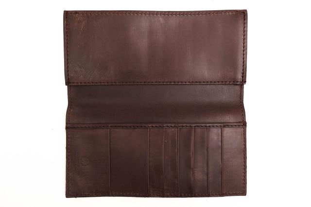 ○グレンロイヤル GLENROYAL UKブライドルレザー 牛革 長財布 03-5604 long wallet without zip 小銭入れなし 札入れ 二つ折り メ 中古_4