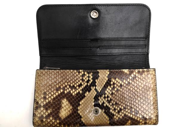 ○ファニー FUNNY ダイヤモンドパイソン 長財布 TRIFORD WALLET トライ