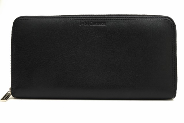 ○J＆Mデヴィッドソン J＆M DAVIDSON 牛革 カーフ 長財布 10221N 7300 ZIP AROUND WALLET 小銭入れあり ラウンドジップ ラウンドフ 中古