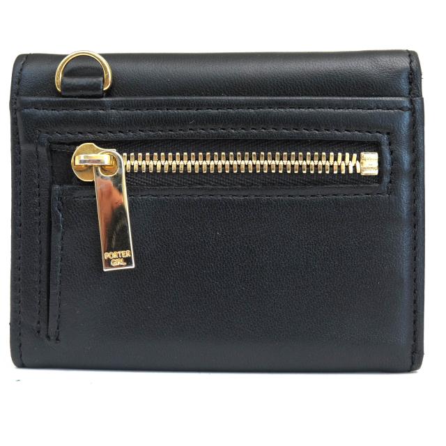 ○ポーター 吉田カバン PORTER 羊革 シープスキン 財布 284-01376 UNI WALLET ユニ コンパクトウォレット 三つ折り 小銭入れあり 中古_1
